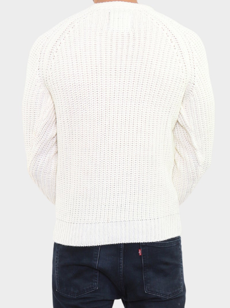 Maglione lavorato a trecce Ecru - Kiabi
