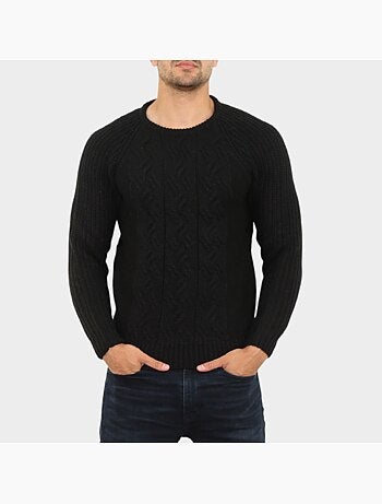 Maglione lavorato a trecce