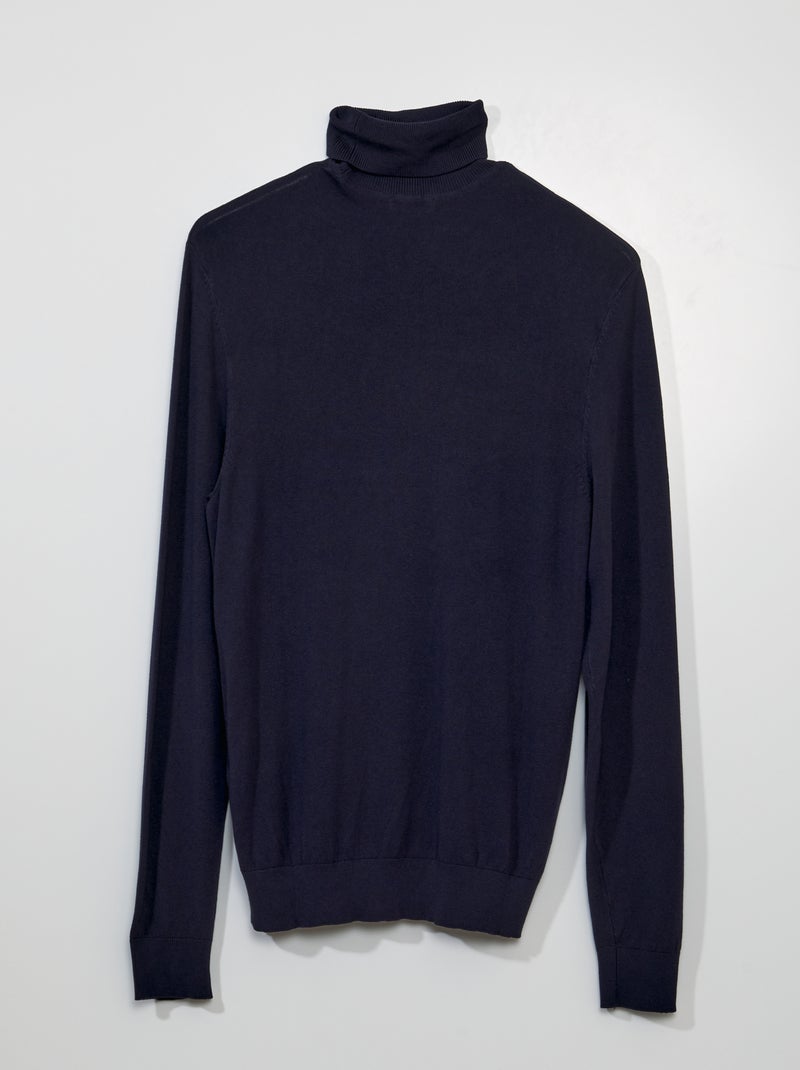 Maglione leggero collo a dolcevita BLU - Kiabi