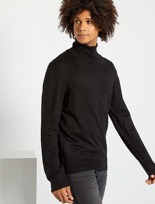 Maglione leggero collo a dolcevita - nero - Kiabi - 12.00€