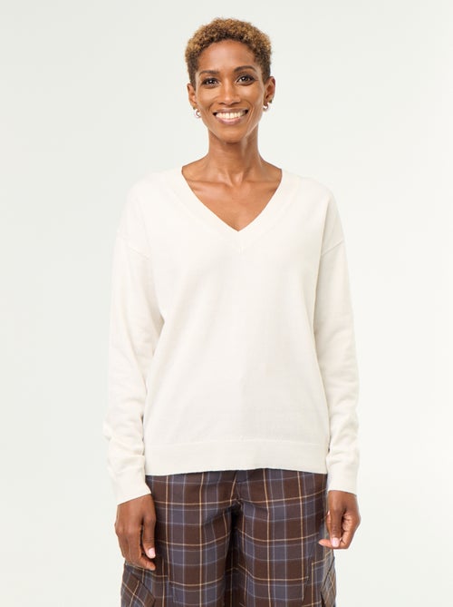 Maglione leggero con scollo a V - Kiabi Maglione leggero con scollo a V - Kiabi
