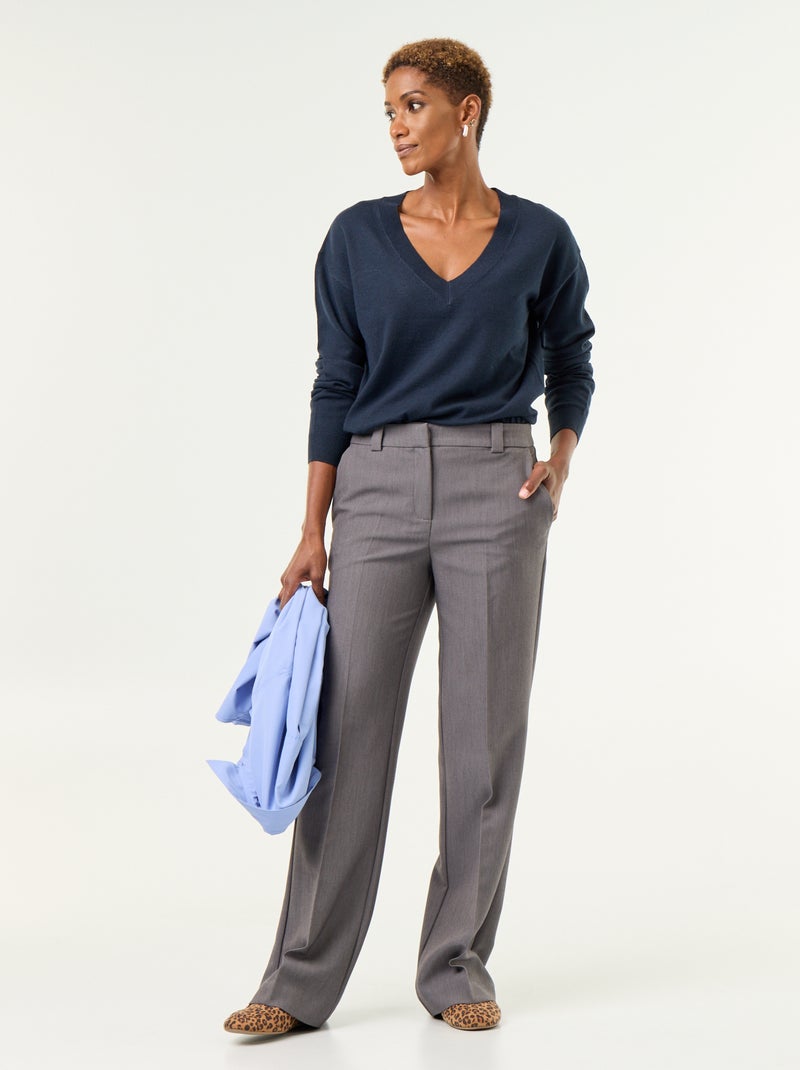 Maglione leggero con scollo a V Blu - Kiabi