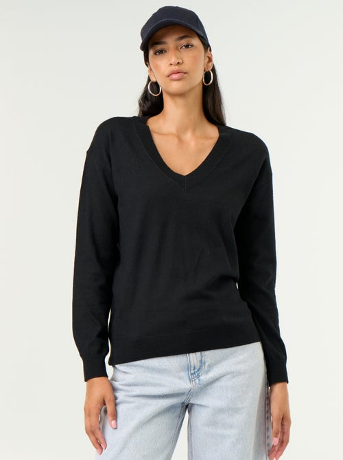 Maglione leggero con scollo a V - Kiabi Maglione leggero con scollo a V - Kiabi