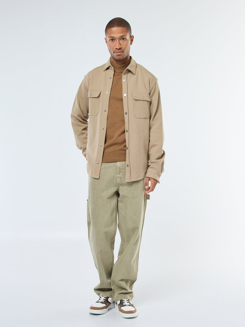 Maglione leggero in maglia fine a collo alto Marrone - Kiabi