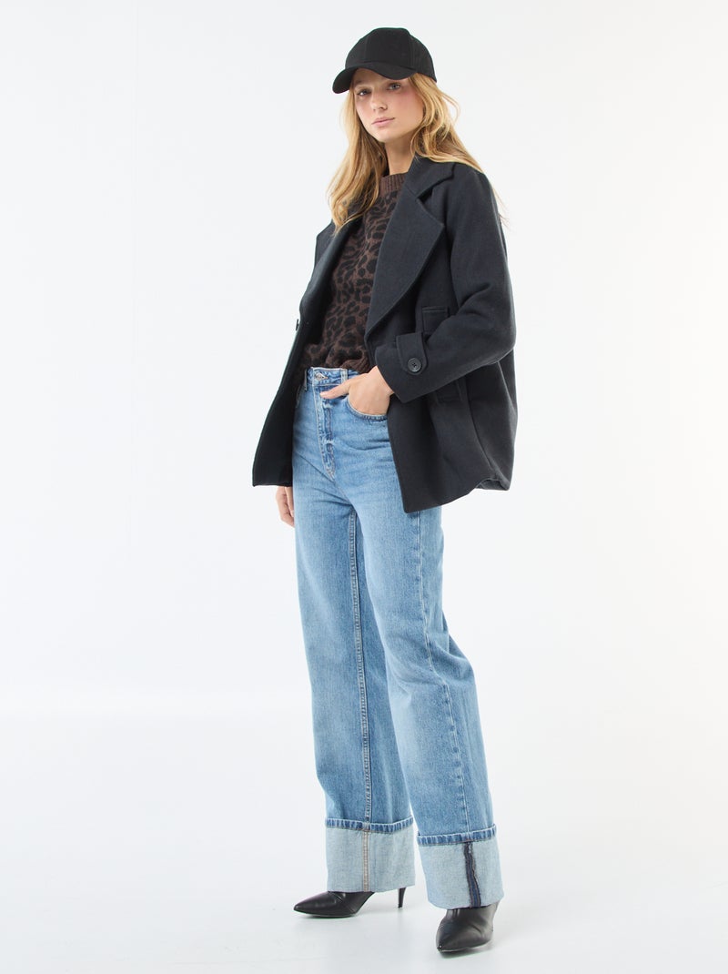 Maglione leopardato girocollo Marrone - Kiabi