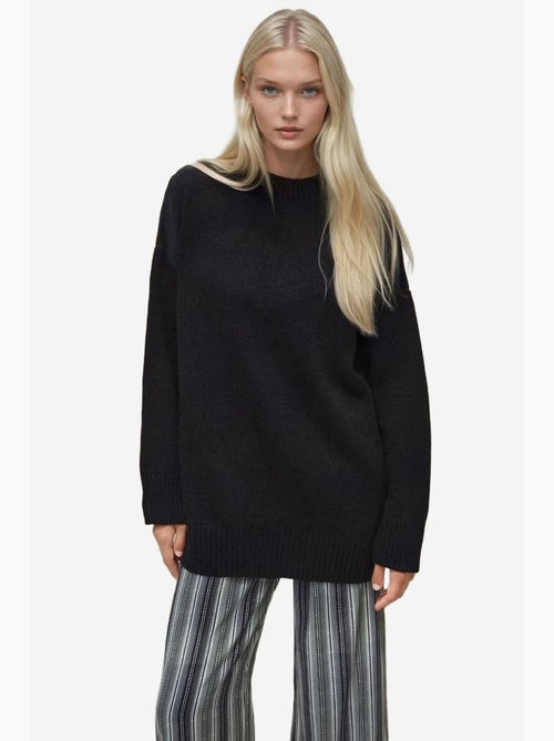 Maglione lungo a maglia spessa con girocollo hiccup - Kiabi Maglione lungo a maglia spessa con girocollo hiccup - Kiabi