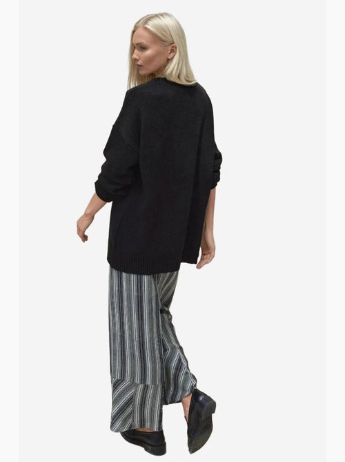 Maglione lungo a maglia spessa con girocollo hiccup - Kiabi Maglione lungo a maglia spessa con girocollo hiccup - Kiabi