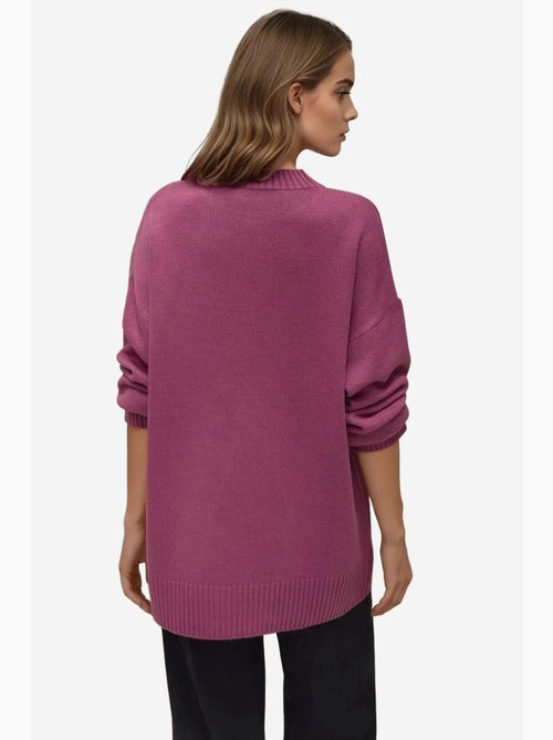 Maglione lungo a maglia spessa con girocollo hiccup - Kiabi