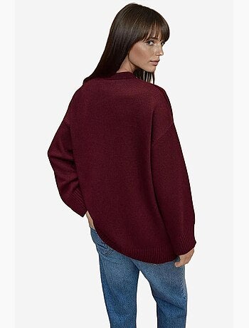Maglione lungo a maglia spessa con girocollo hiccup