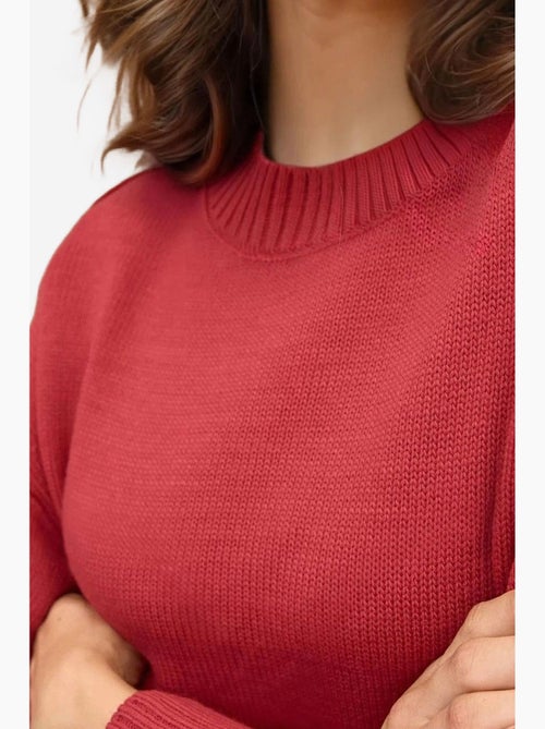 Maglione lungo a maglia spessa con girocollo hiccup - Kiabi