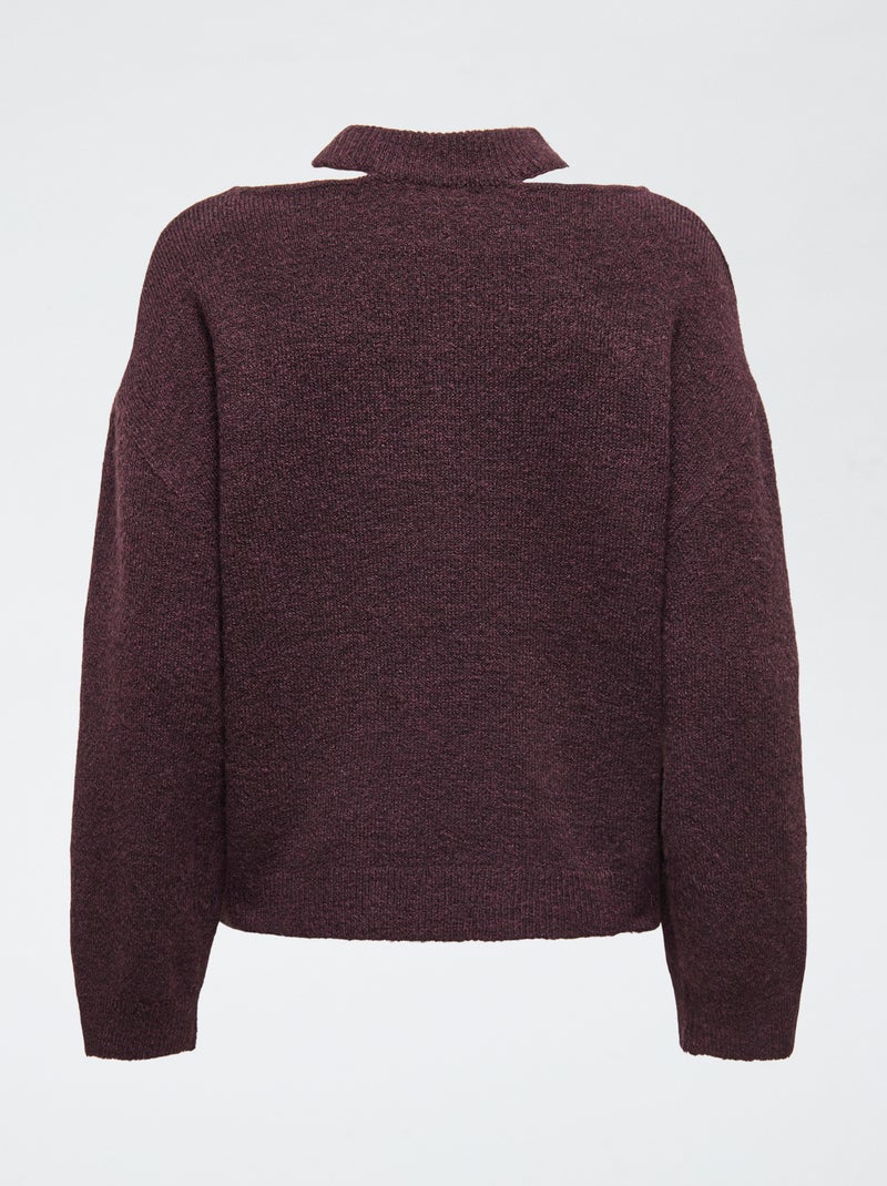 Maglione lungo in maglia 'JDY' Rosso - Kiabi