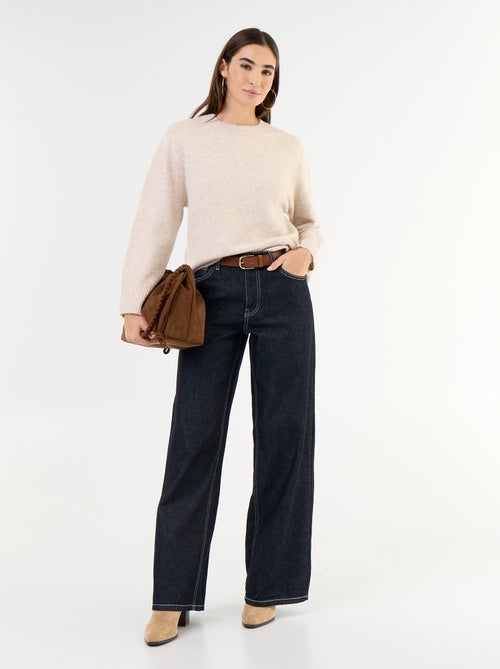 Maglione lungo in maglia mélange - Kiabi