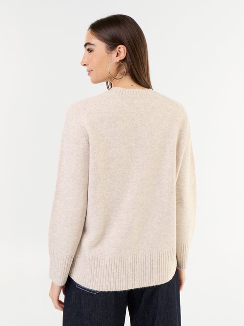Maglione lungo in maglia mélange - Kiabi