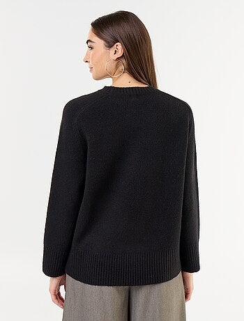Maglione lungo in maglia mélange