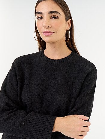Maglione lungo in maglia mélange
