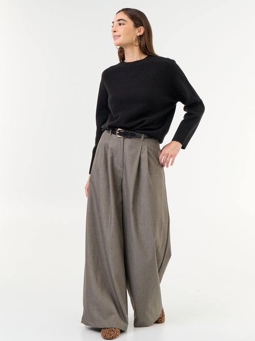 Maglione lungo in maglia mélange - Kiabi
