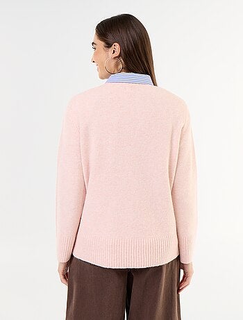 Maglione lungo in maglia mélange