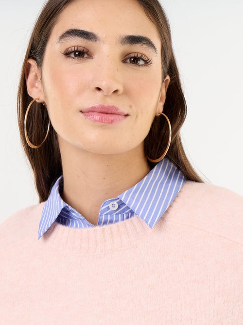 Maglione lungo in maglia mélange - Kiabi