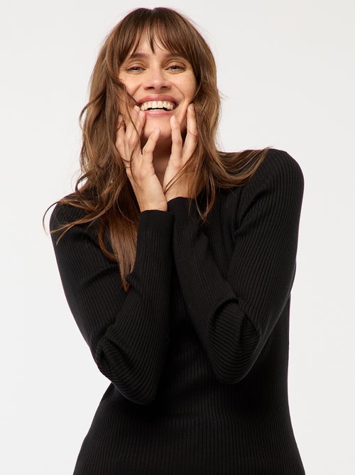 Maglione maniche lunghe a coste maniche lunghe - Kiabi