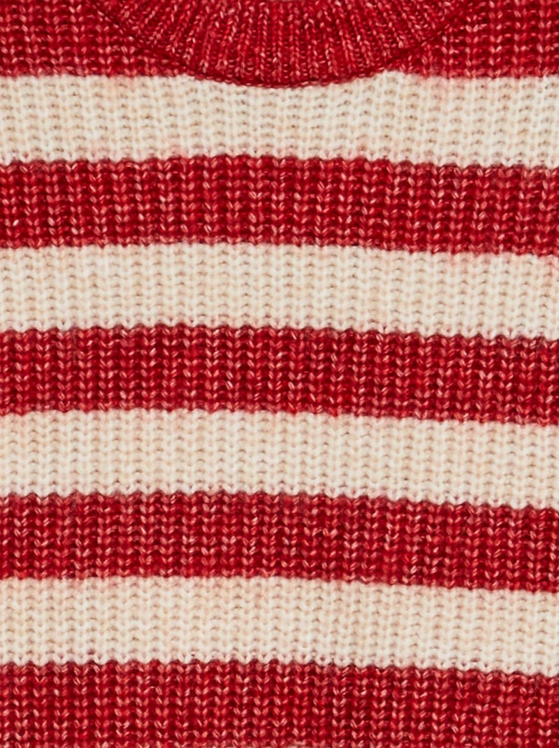 Maglione marinière in misto lana ROSSO - Kiabi