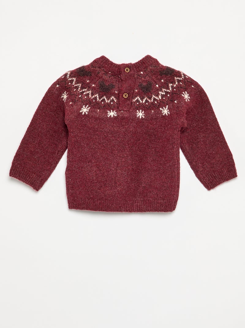 Maglione "Mickey" "Disney" a girocollo Marrone - Kiabi