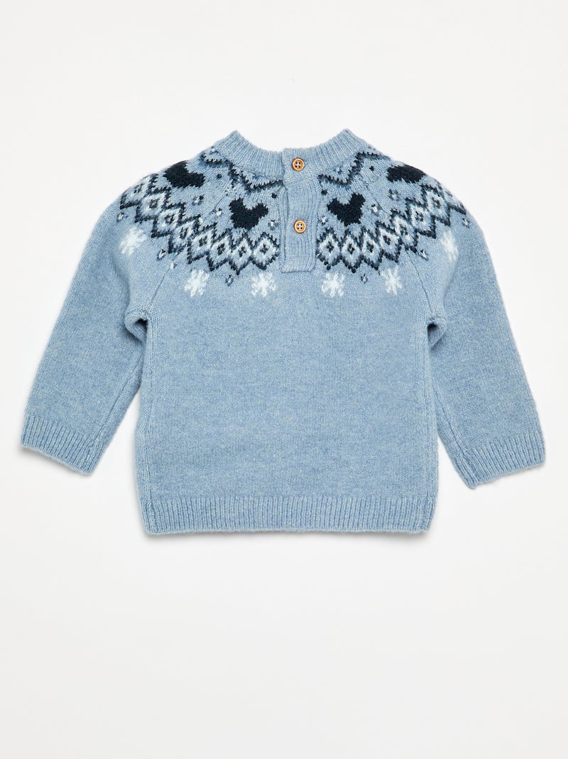 Maglione 'Mickey' 'Disney' a girocollo 'Natale' Blu - Kiabi