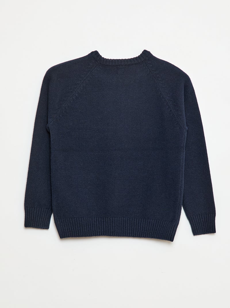 Maglione morbidissimo con scritta Blu - Kiabi