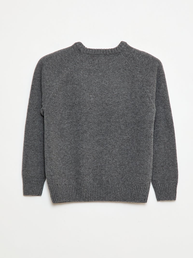 Maglione morbidissimo con scritta Grigio - Kiabi