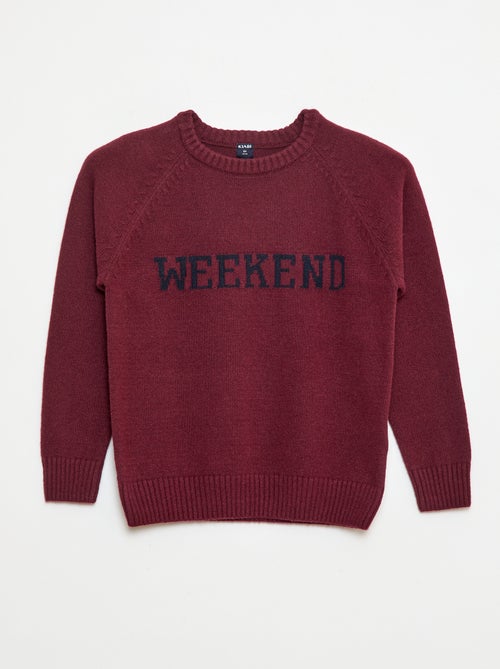 Maglione morbidissimo con scritta - Kiabi