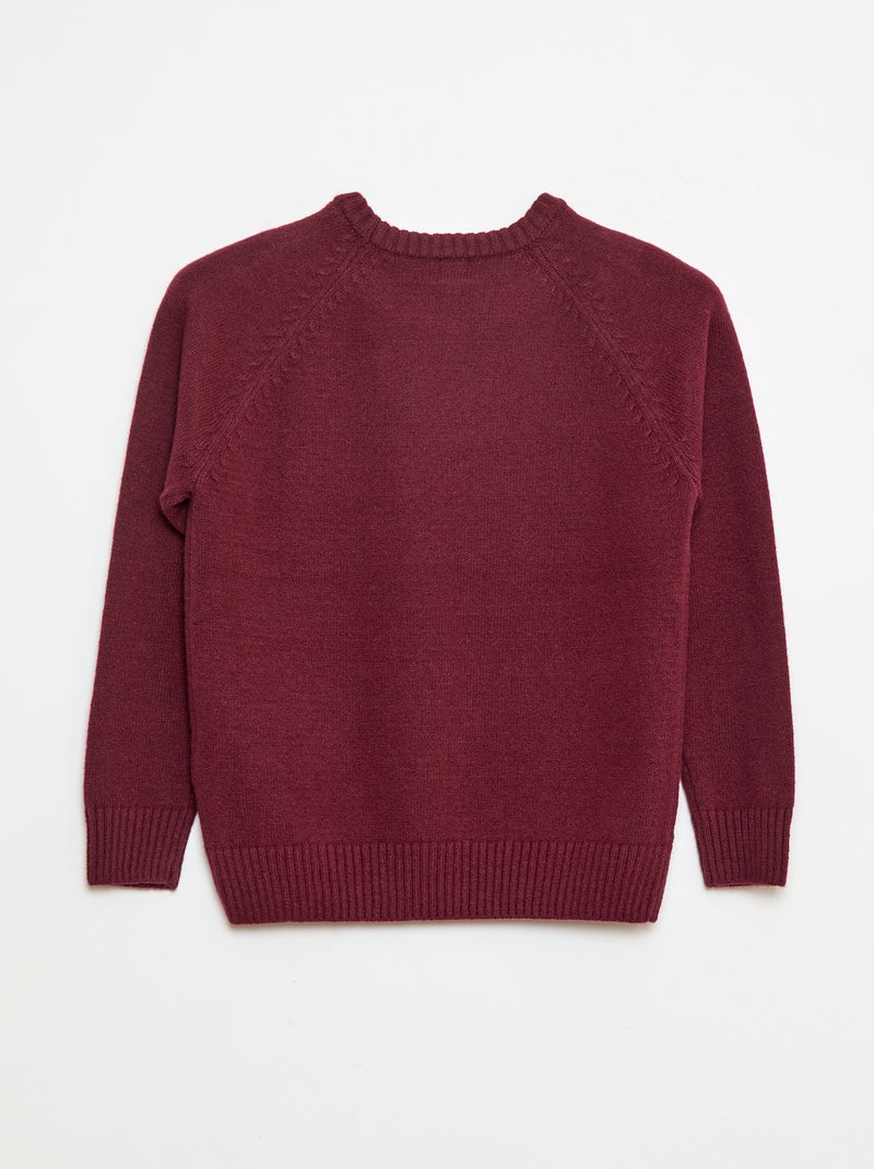 Maglione morbidissimo con scritta Rosso - Kiabi