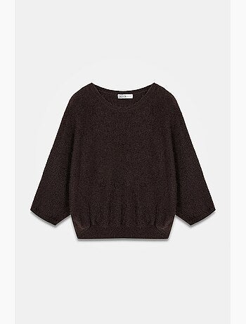 Maglione morbido a coste con girocollo dilvin