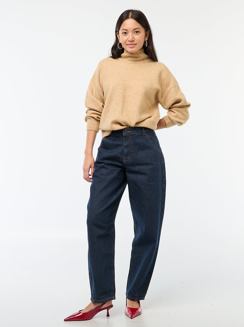 Maglione morbido con spacco gioiello sulla schiena Beige - Kiabi