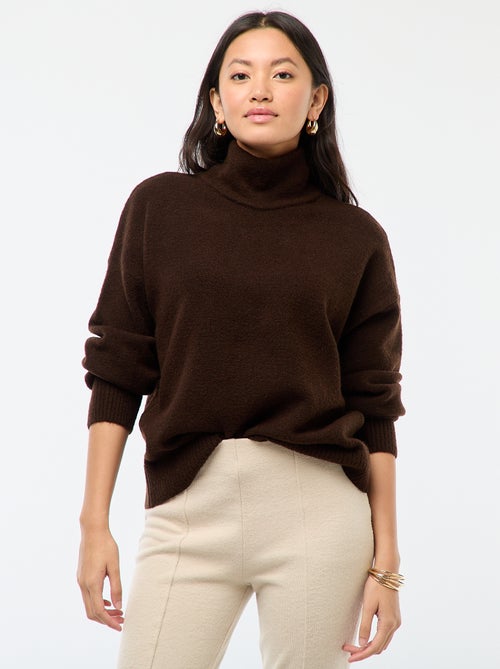 Maglione morbido con spacco gioiello sulla schiena - Kiabi