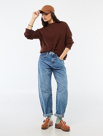 Maglione morbido in mohair e lana