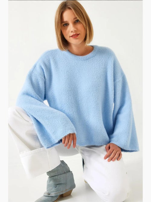 Maglione morbido oversize con maniche larghe lucci - Kiabi Maglione morbido oversize con maniche larghe lucci - Kiabi