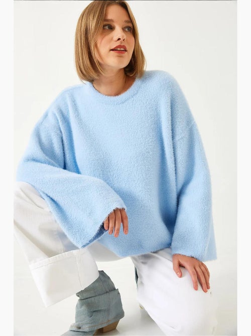 Maglione morbido oversize con maniche larghe lucci - Kiabi Maglione morbido oversize con maniche larghe lucci - Kiabi