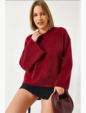 Maglione morbido oversize con maniche larghe lucci