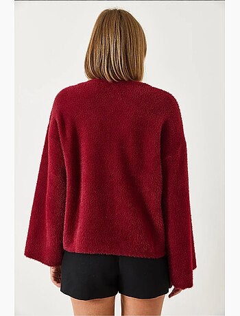 Maglione morbido oversize con maniche larghe lucci