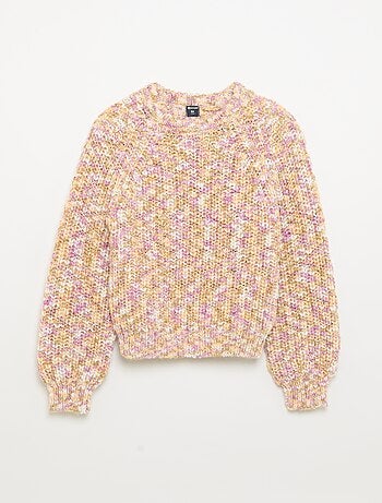 Maglione multicolore a maglia grossa