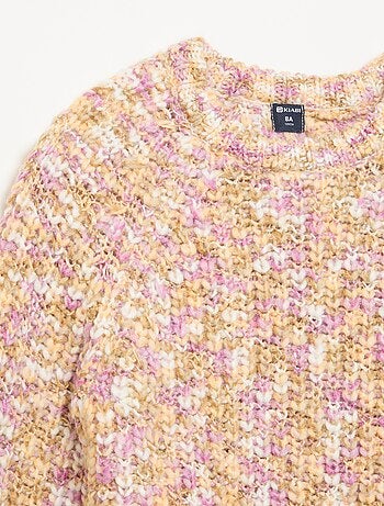 Maglione multicolore a maglia grossa