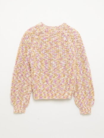Maglione multicolore a maglia grossa