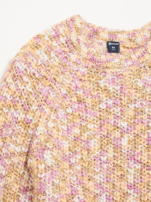 Maglione multicolore a maglia grossa - Kiabi