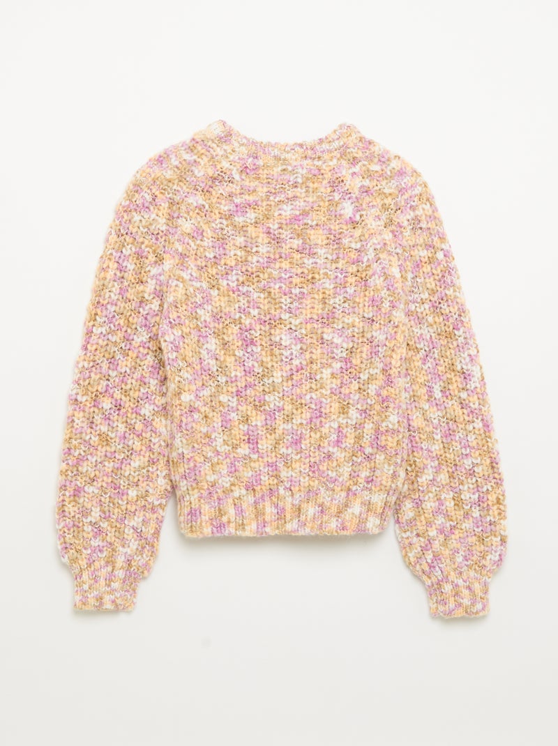 Maglione multicolore a maglia grossa Rosa - Kiabi