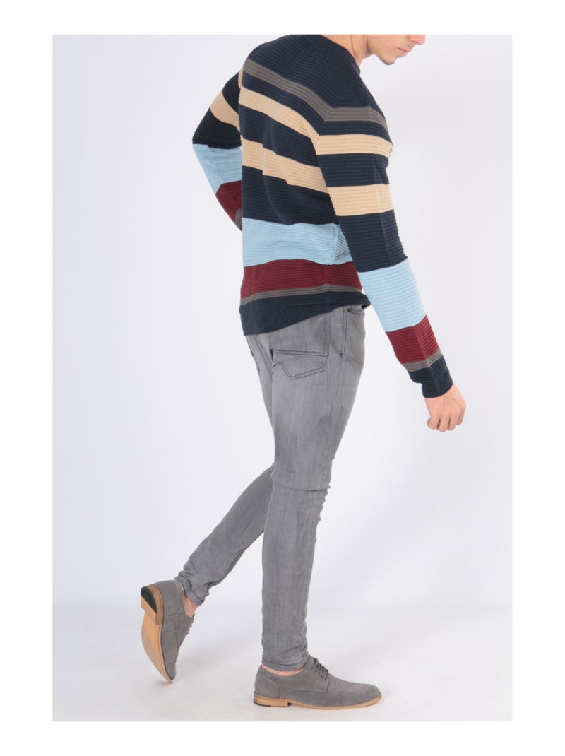 Maglione multicolore Blu grigio - Kiabi