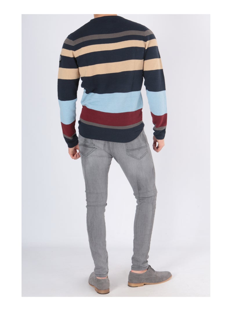 Maglione multicolore Blu grigio - Kiabi