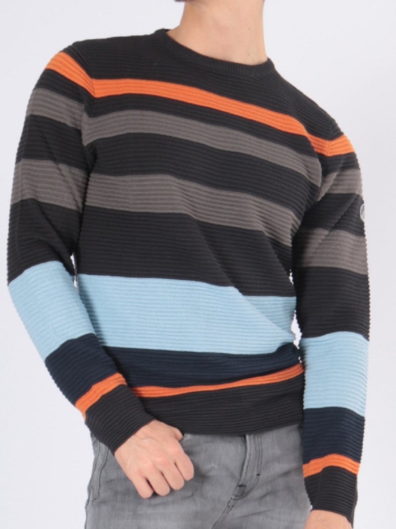 Maglione multicolore Nero Arancione - Kiabi