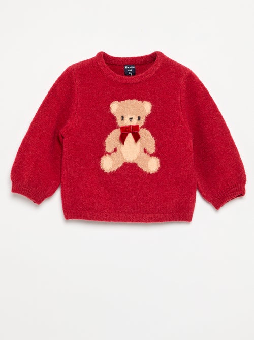 Maglione natalizio a maglia fine "orsetto" - Kiabi