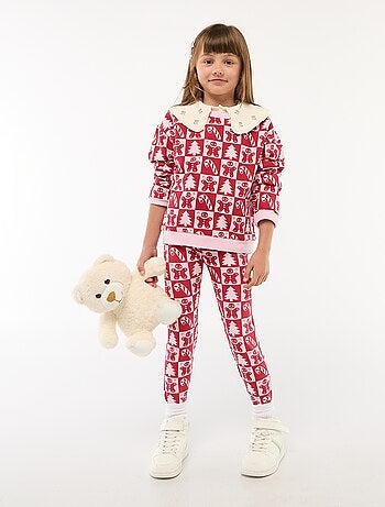 Maglione natalizio con motivo stampato in cotone