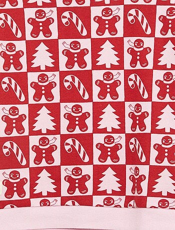 Maglione natalizio con motivo stampato in cotone
