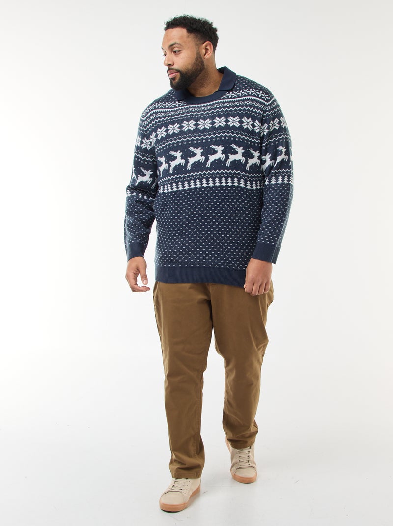 Maglione natalizio con motivo Blu - Kiabi